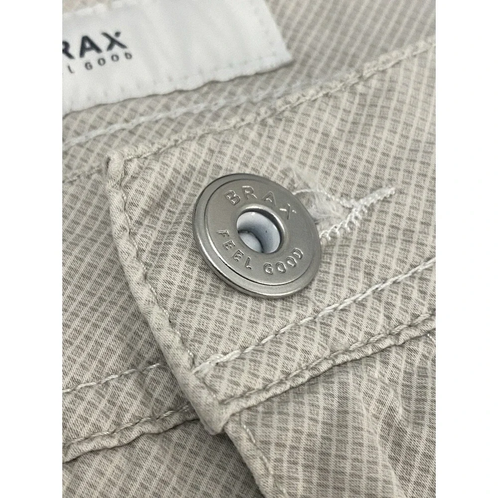 Brax Cooper Fancy Regulart Fit Pants Mens 34 x 32 Gray Lightweight Chino Pockets